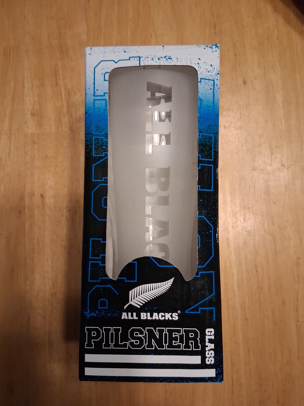 New Zealand Rugby Union All Blacks Pilsner Glass NIB